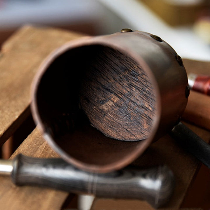 Lisslune | Handcrafted Vegetable Tanned Leather Pen Holder Desktop Ornament
