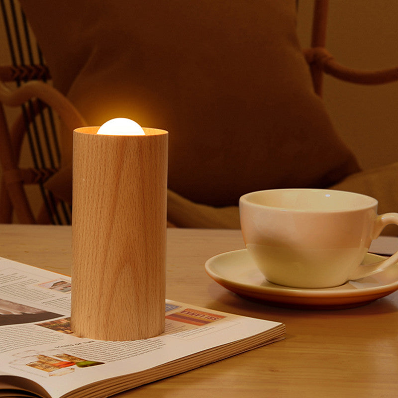 Lisslune | Wooden Creative Candlelight Airflow Blowing Control Night Light
