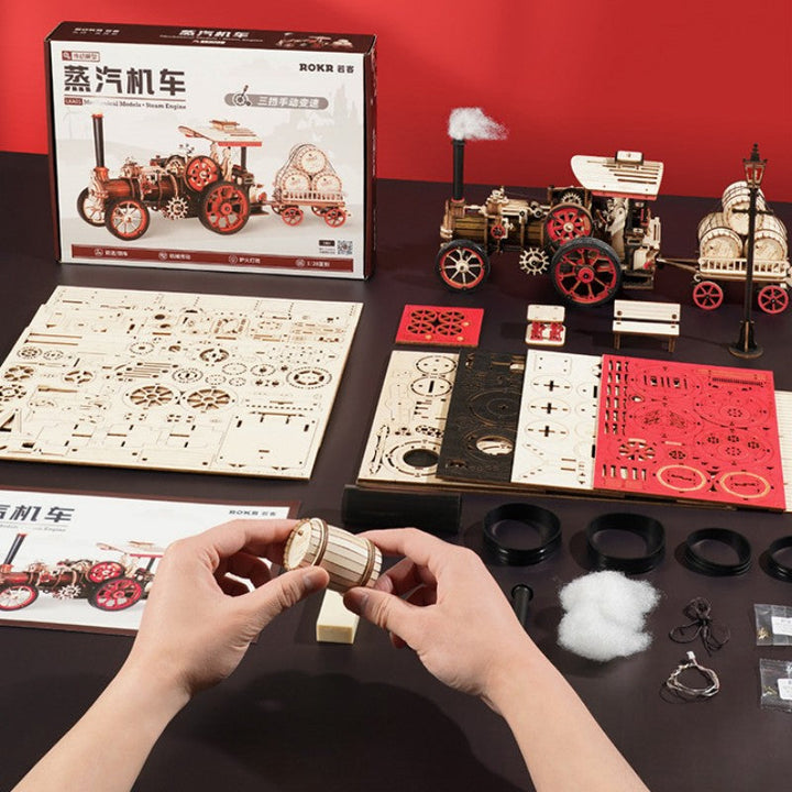 Lisslune | High-Difficulty Assembly Steam Locomotive Model