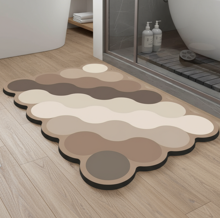 Lisslune | Luxury Diatomite Bathroom Mat – Quick-Dry Non-Slip Shower Mat in Beige