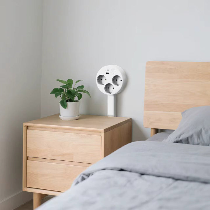 Lisslune | Extendable Wall Socket Arm – Flexible Power Source with USB and Rotation