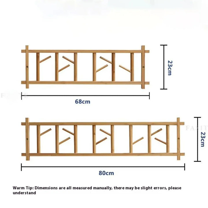 Rynx | 180° rotatable elegant bamboo dress rack multifunctional wall coat storage stable load capacity wall home storage & organization