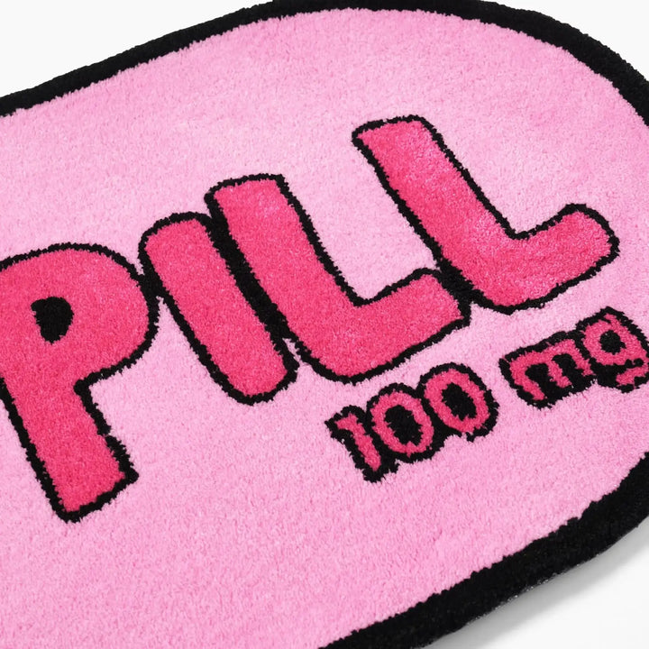 Rynx | Blue and Pink Capsule Pattern Handcrafted Custom Carpet Housewarming Gift Handmade Non-Slip Home Accessory Personalized Decoration Rugs