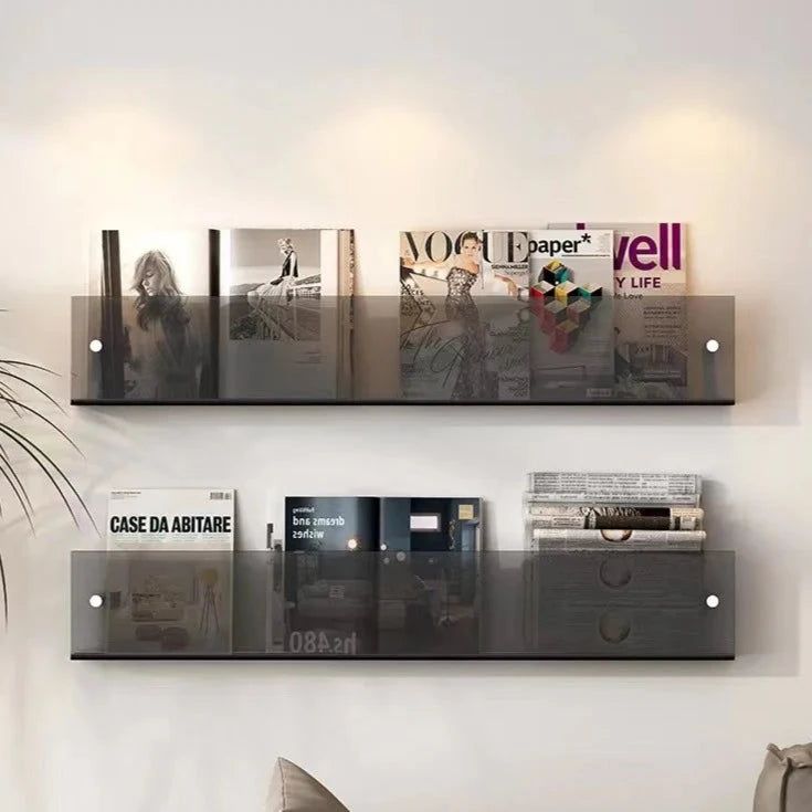 Lisslune | ClearLine – Stylish Acrylic Wall Shelf for Magazines