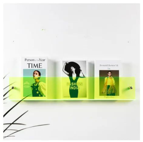 Lisslune | ClearLine – Stylish Acrylic Wall Shelf for Magazines