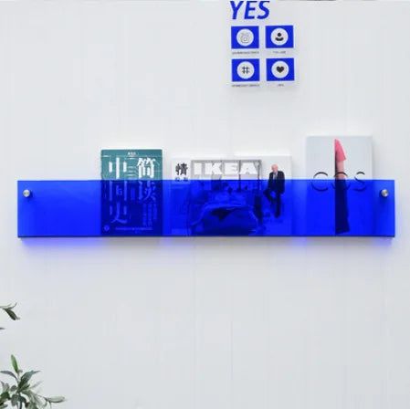 Lisslune | ClearLine – Stylish Acrylic Wall Shelf for Magazines