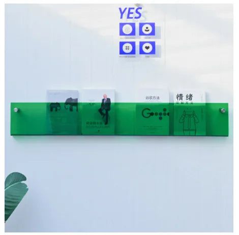 Lisslune | ClearLine – Stylish Acrylic Wall Shelf for Magazines