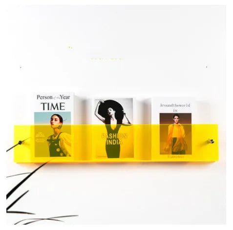 Lisslune | ClearLine – Stylish Acrylic Wall Shelf for Magazines