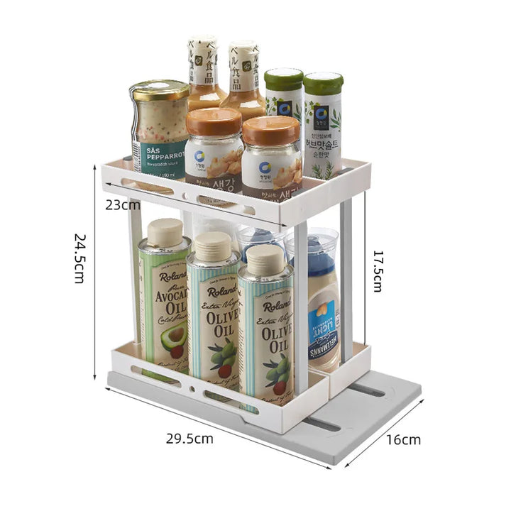 Lisslune | 2 layers adjustable shelf organizer