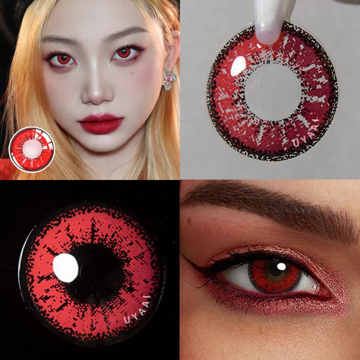 Rynx | 1Pair Halloween Lenses Colored Contact Lenses for Eyes Anime Lenses Cosplay Lenses Blue Lenses Purple Lenses Big Eyes Lens