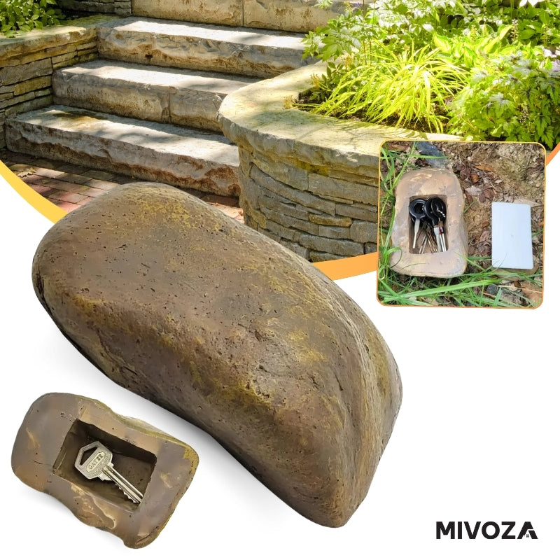Lisslune | Waterproof simulation stone key storage compartment
