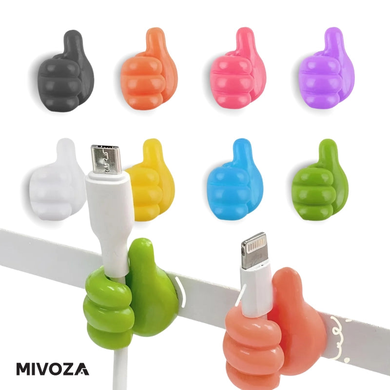 Lisslune | Mini thumb hooks made of silicone - Set of 50 pieces (mixed colors)