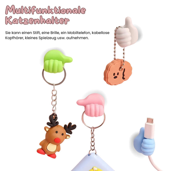 Lisslune | Mini thumb hooks made of silicone - Set of 50 pieces (mixed colors)