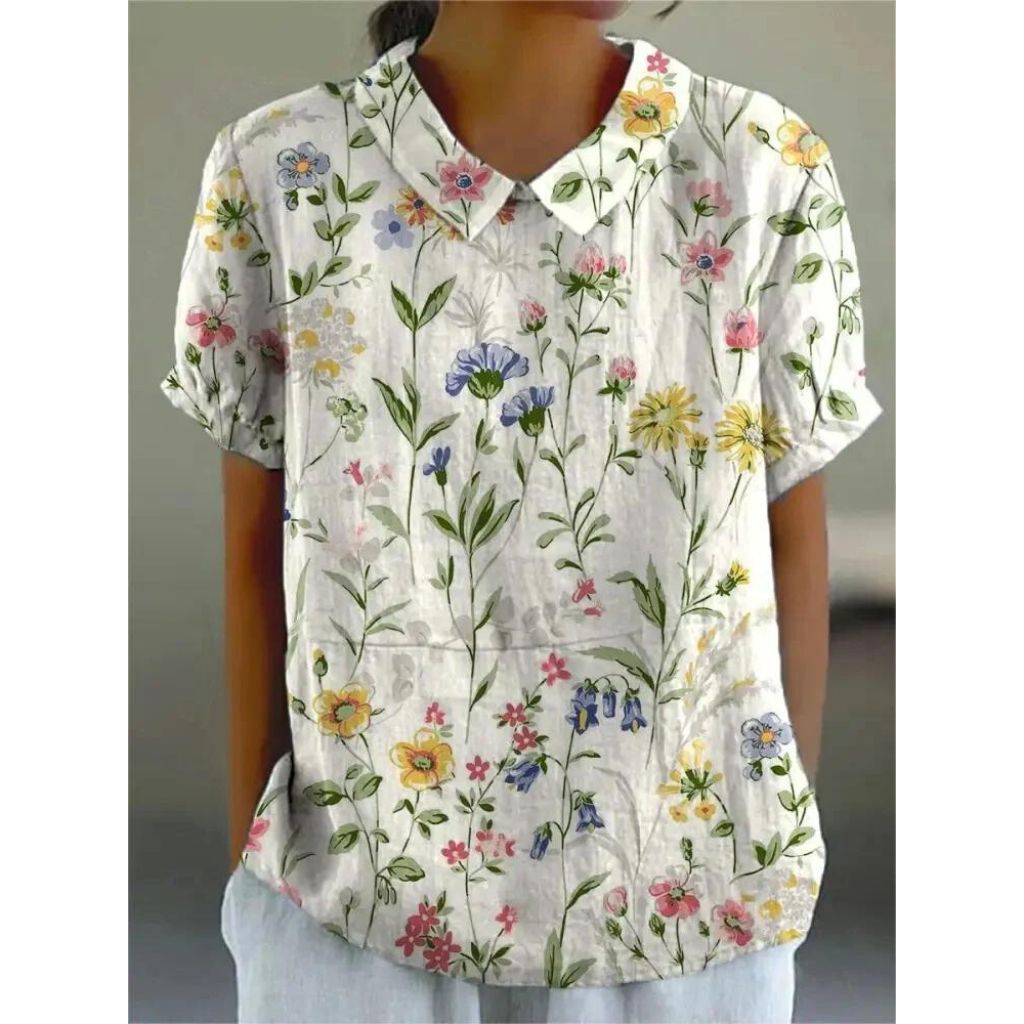 Lisslune | Casual women's shirt with floral print