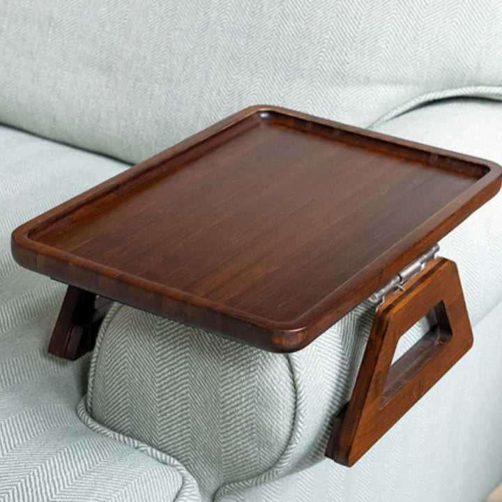 Lisslune | Adjustable Bamboo Clip-On Arm Tray Table
