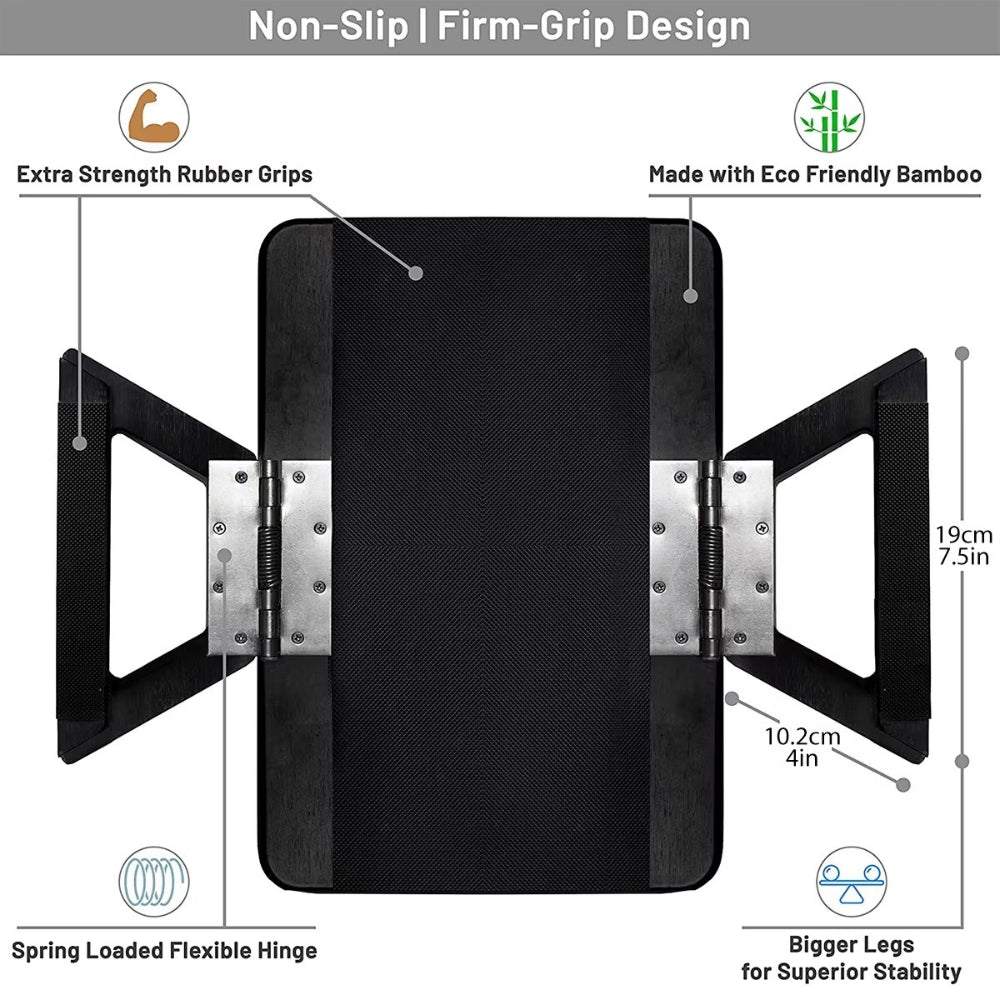 Lisslune | Adjustable Bamboo Clip-On Arm Tray Table