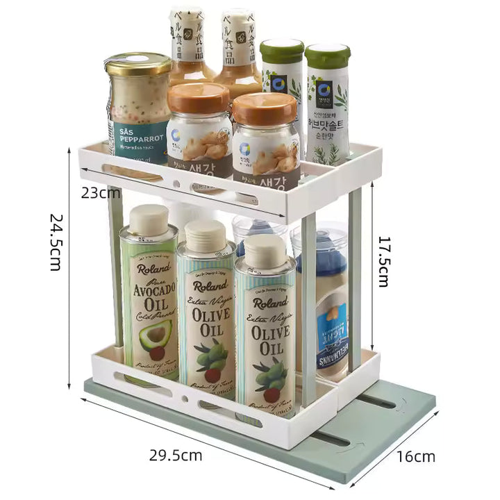 Lisslune | 2 layers adjustable shelf organizer