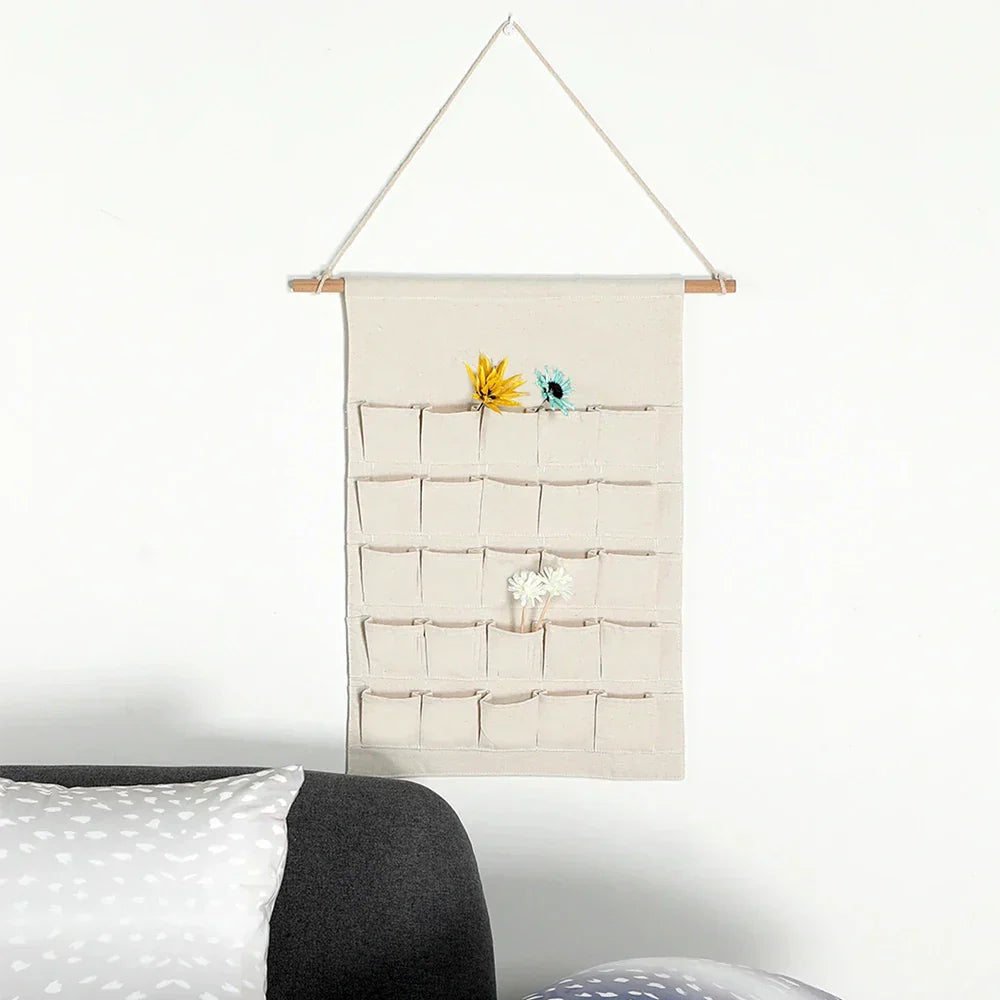 Lisslune | Cotton Advent Calendar with 24 Pockets – Sustainable & Reusable Christmas Decoration