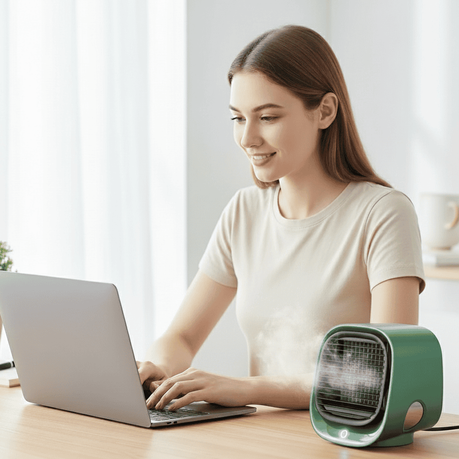 Lisslune | 2-in-1 Air Cooler & Air Humidifier for Fresh & Pleasant Indoor Air
