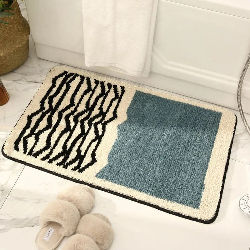 Lisslune | GeoSoft - Non-slip modern abstract bath mat