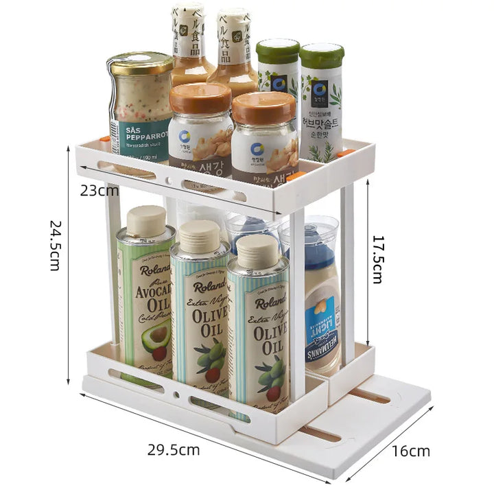 Lisslune | 2 layers adjustable shelf organizer