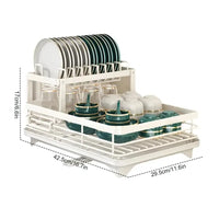 Lisslune | Adjustable Stainless Steel Dish Drying Rack – Space-Saving Kitchen Drainer for Plates, Glasses & Cutlery