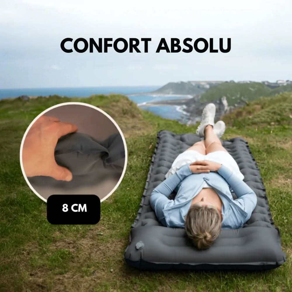 Lisslune | Inflatable Camping Mattress with Foot Pump & Ergonomic Comfort