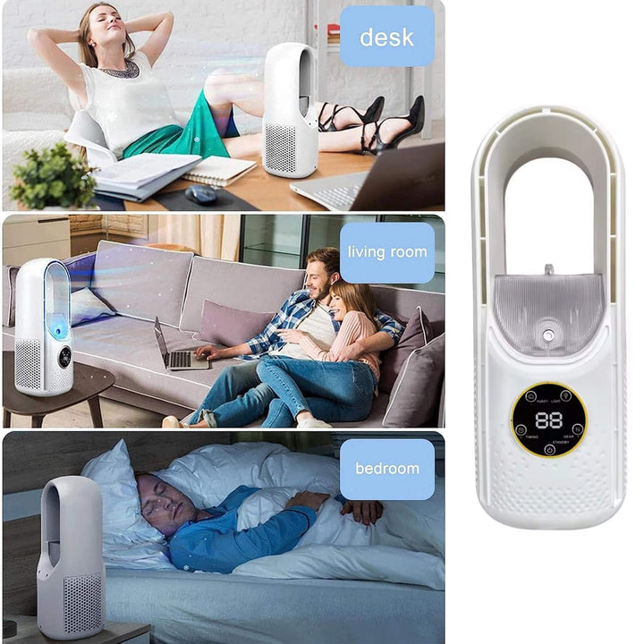 Lisslune | Bladeless Portable Air Conditioner | Ultra-Quiet, Ergonomic Design & Ideal for Home and Office Use