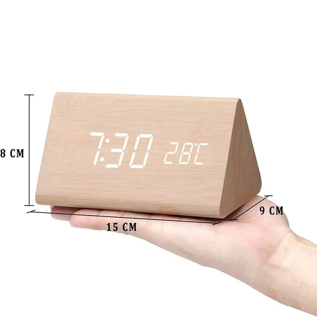 Lisslune | Digital Wooden Alarm Clock – Modern Technology with Timeless Wood Design