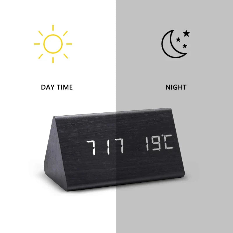 Lisslune | Digital Wooden Alarm Clock – Modern Technology with Timeless Wood Design