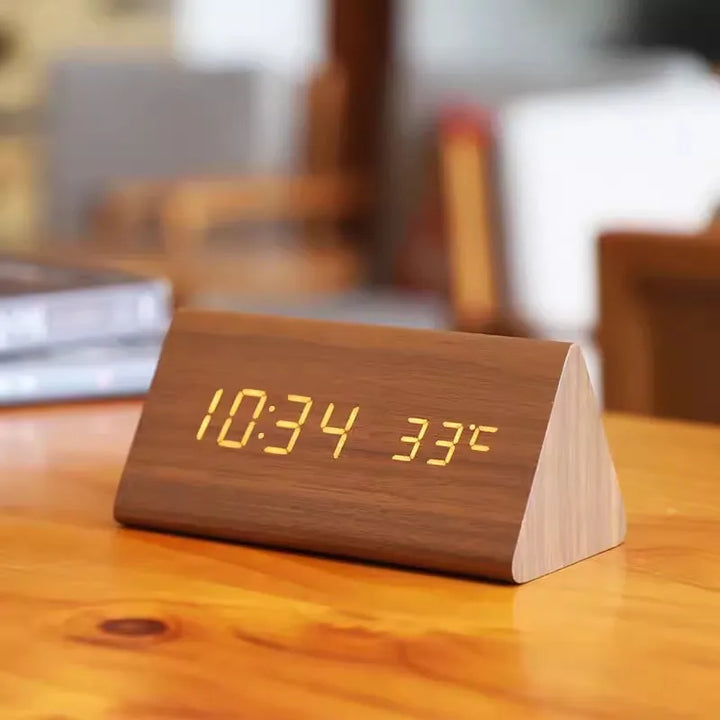 Lisslune | Digital Wooden Alarm Clock – Modern Technology with Timeless Wood Design