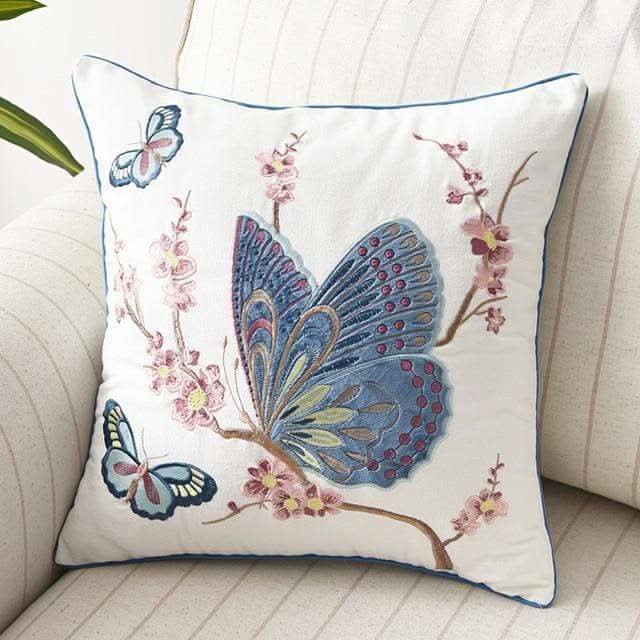 Lisslune | Country-Style Embroidered Cushion Cover 45x45 cm