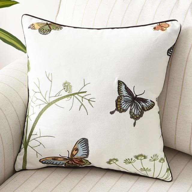 Lisslune | Country-Style Embroidered Cushion Cover 45x45 cm