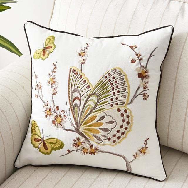 Lisslune | Country-Style Embroidered Cushion Cover 45x45 cm