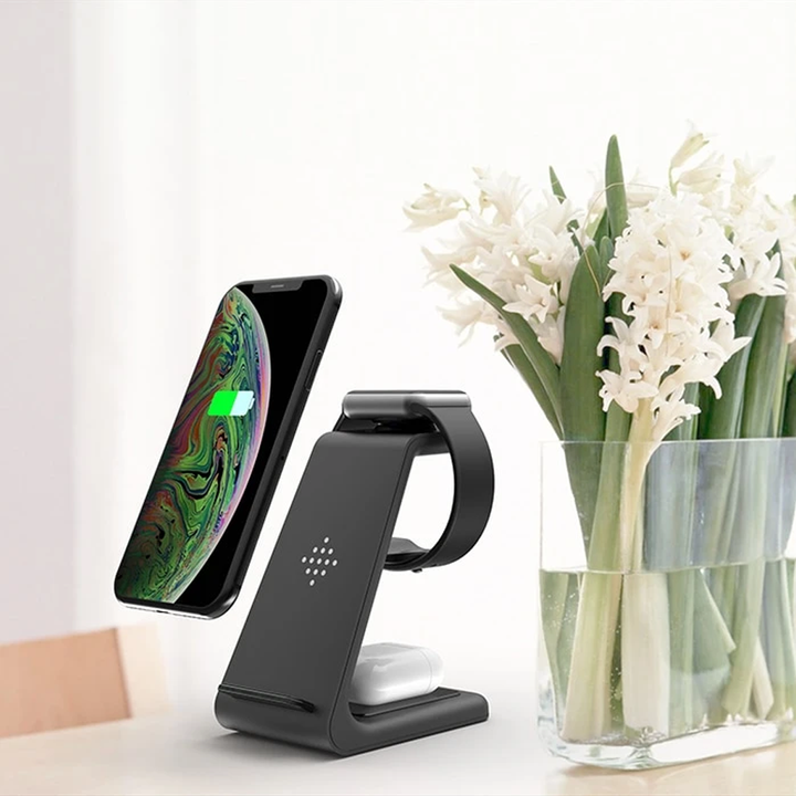Lisslune | 3-in-1 Wireless Charger for Smartphone, Smartwatch and Earbuds