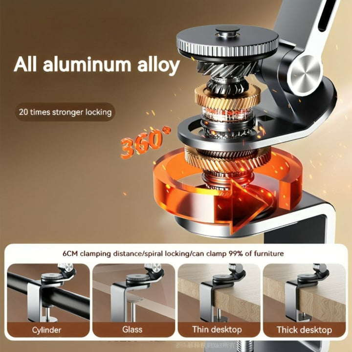 Lisslune | Altivo – 360° Adjustable Aluminium Stand for Tablets & Smartphones