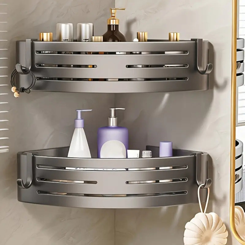 Lisslune | Aluminum Corner Shower Caddy Rack
