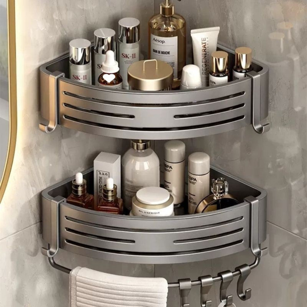Lisslune | Aluminum Corner Shower Caddy Rack