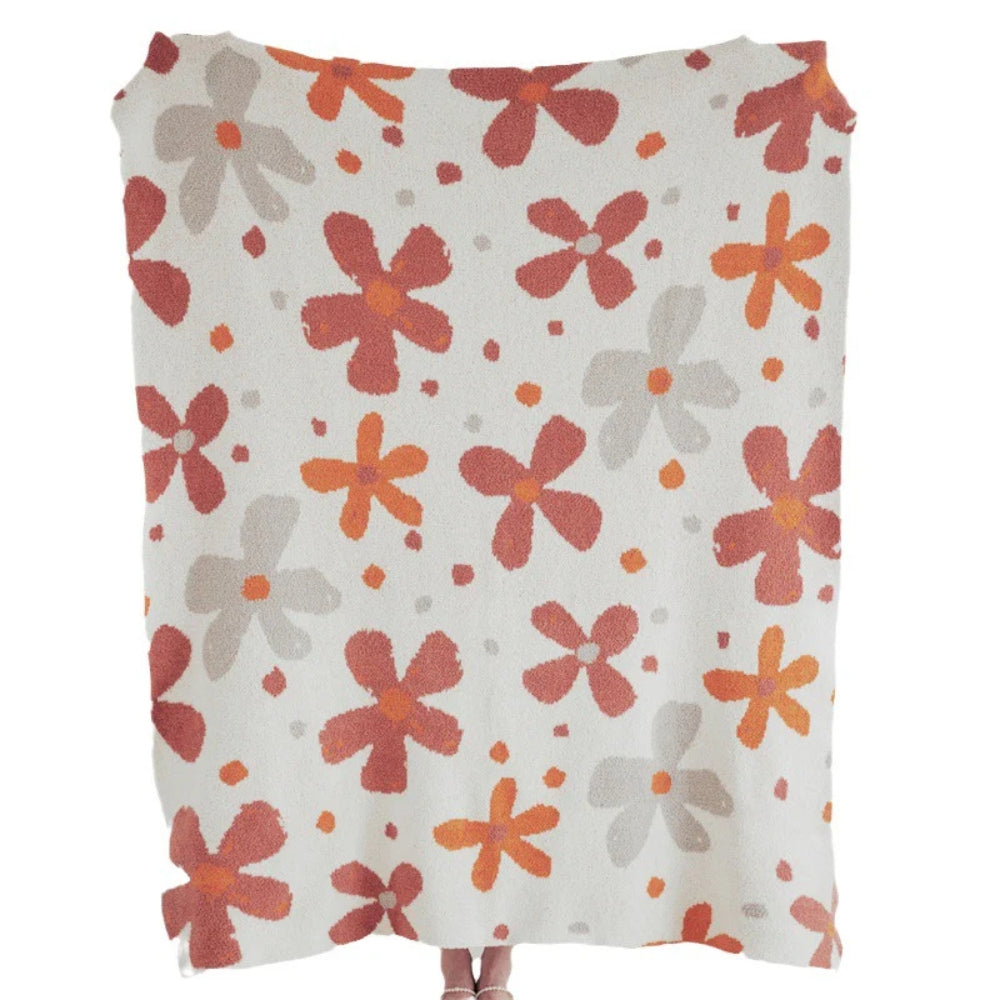 Lisslune | Alvian Floral Soft Knit Throw Blanket