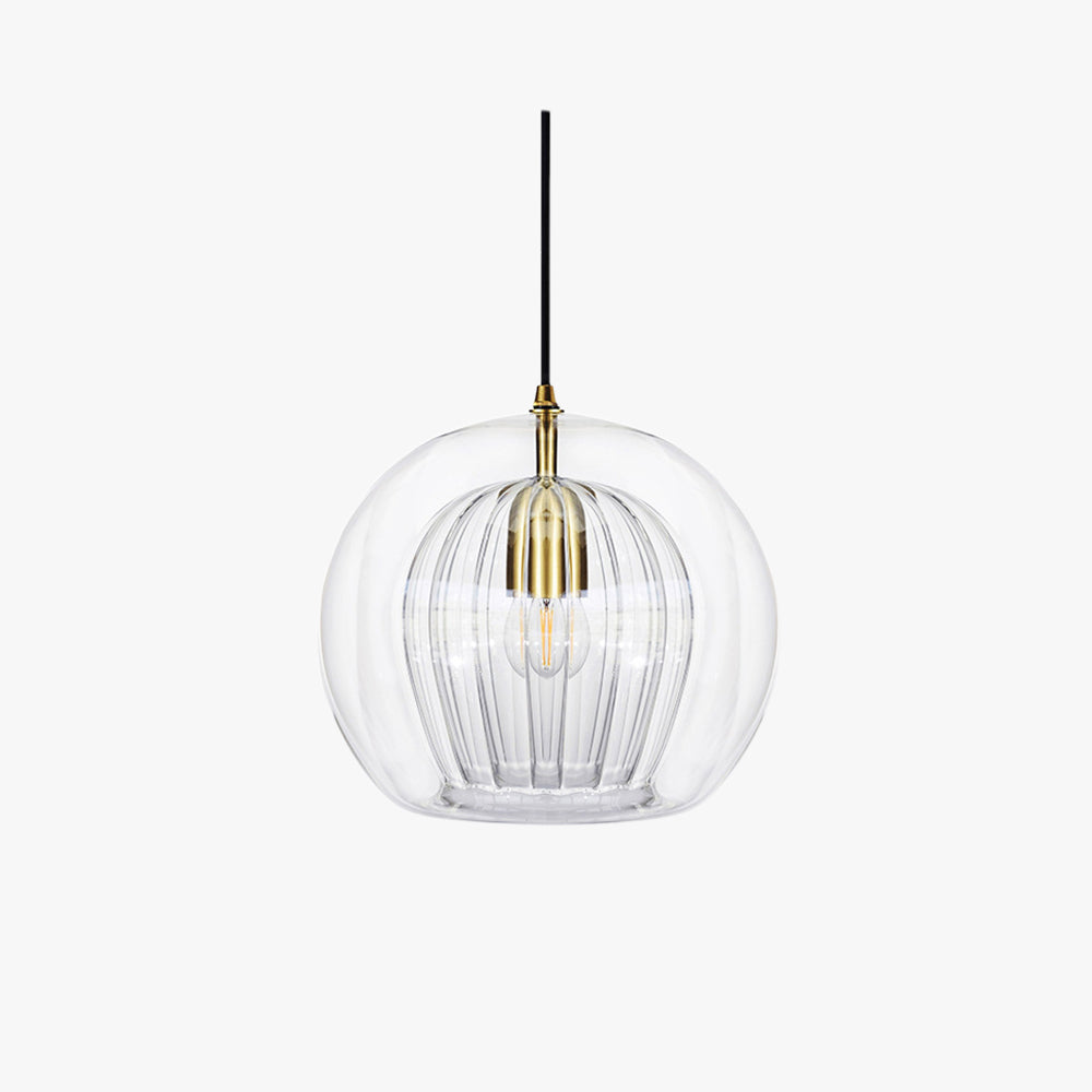 Lisslune | ShineSphere - Amber Pendant Light with Radiant Elegance