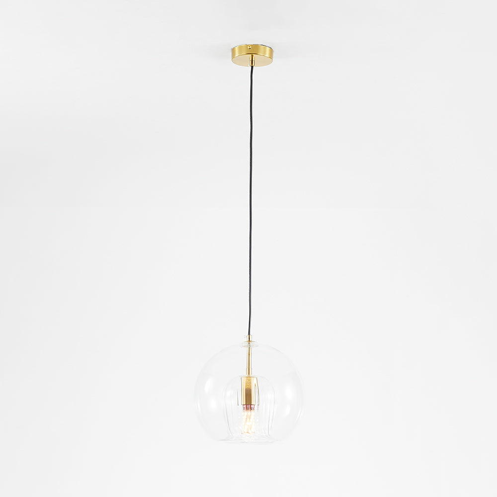 Lisslune | ShineSphere - Amber Pendant Light with Radiant Elegance