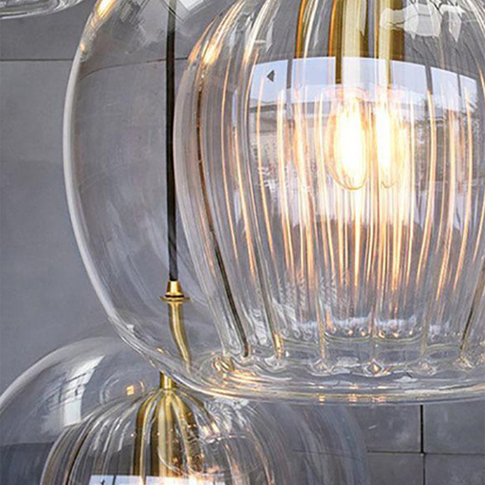 Lisslune | ShineSphere - Amber Pendant Light with Radiant Elegance