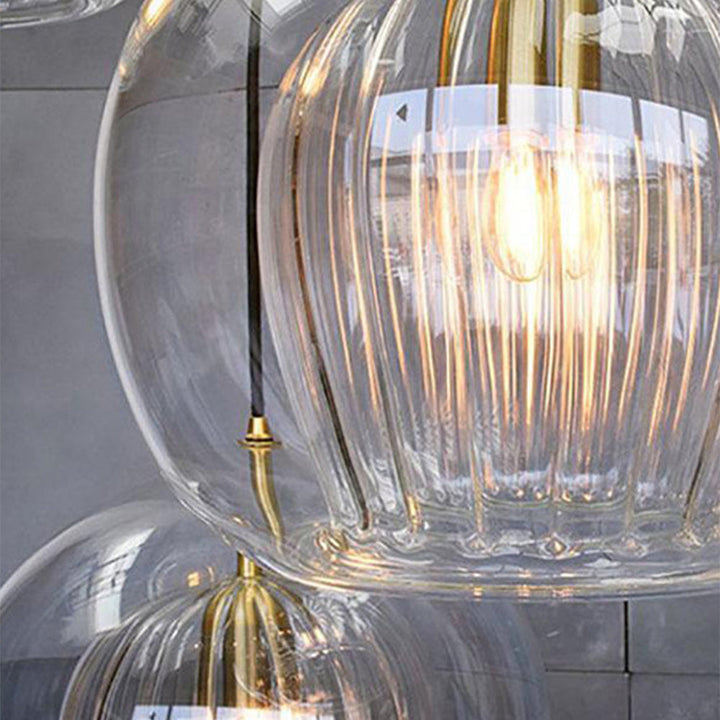 Lisslune | ShineSphere - Amber Pendant Light with Radiant Elegance