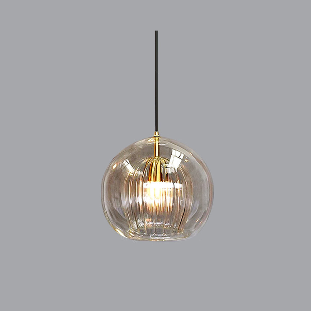 Lisslune | ShineSphere - Amber Pendant Light with Radiant Elegance