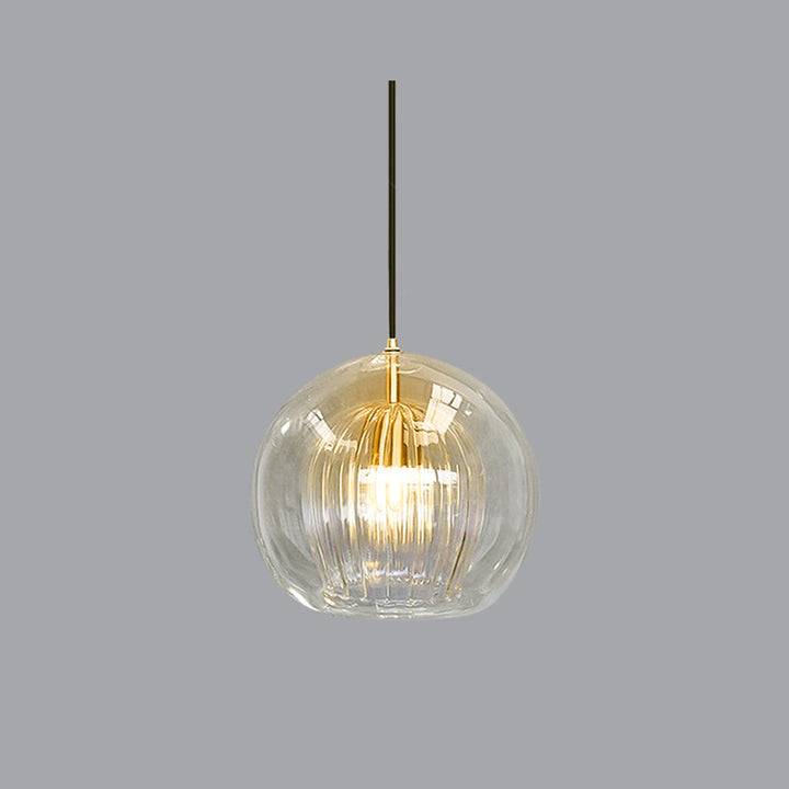 Lisslune | ShineSphere - Amber Pendant Light with Radiant Elegance