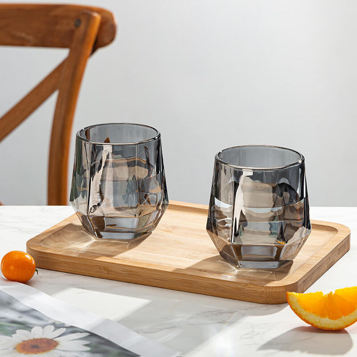 Lisslune | Amber hexagonal Glass Cups