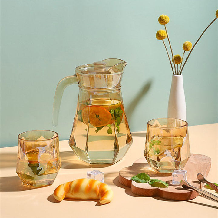 Lisslune | Amber hexagonal Glass Cups
