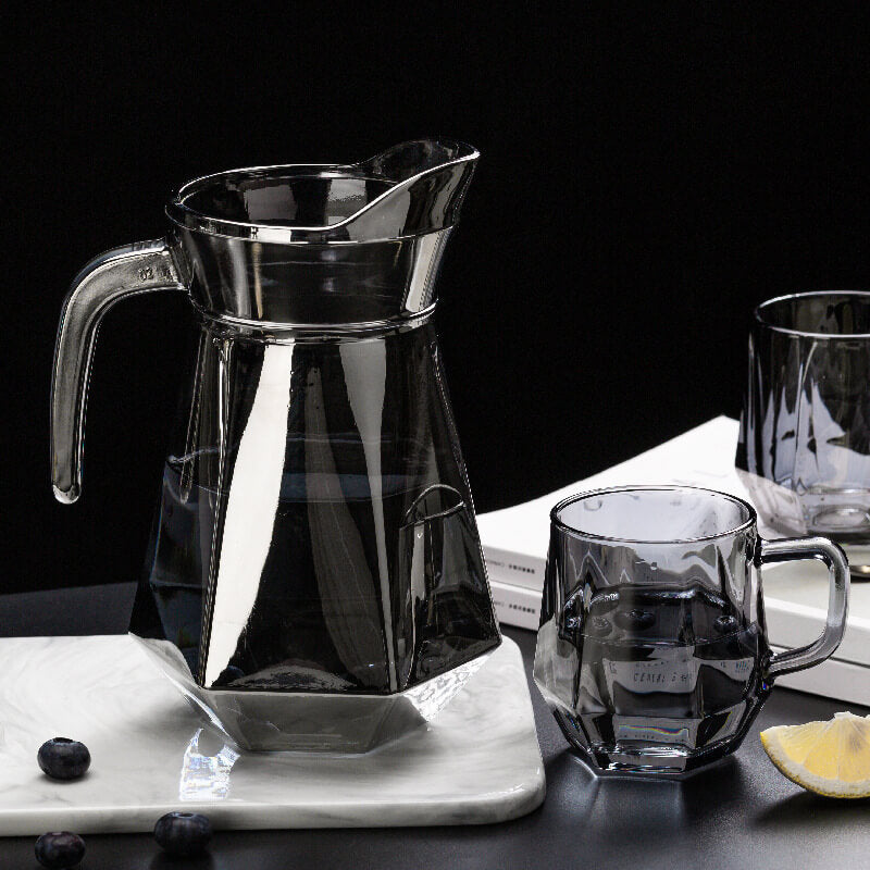 Lisslune | Amber hexagonal Glass Cups