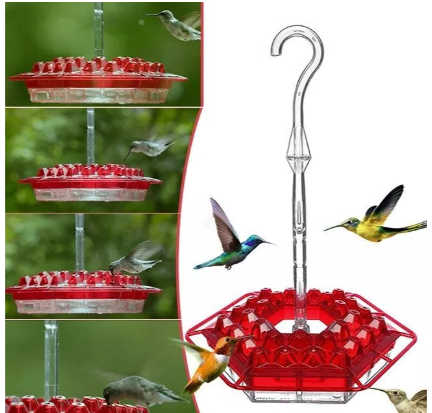 Lisslune | NectarHex – Ant-proof hummingbird feeder with 30 ports and UV-resistant design