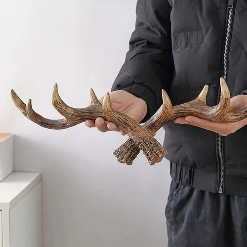 Lisslune | Vintage Antler Wall Hook Rustic Coat Rack